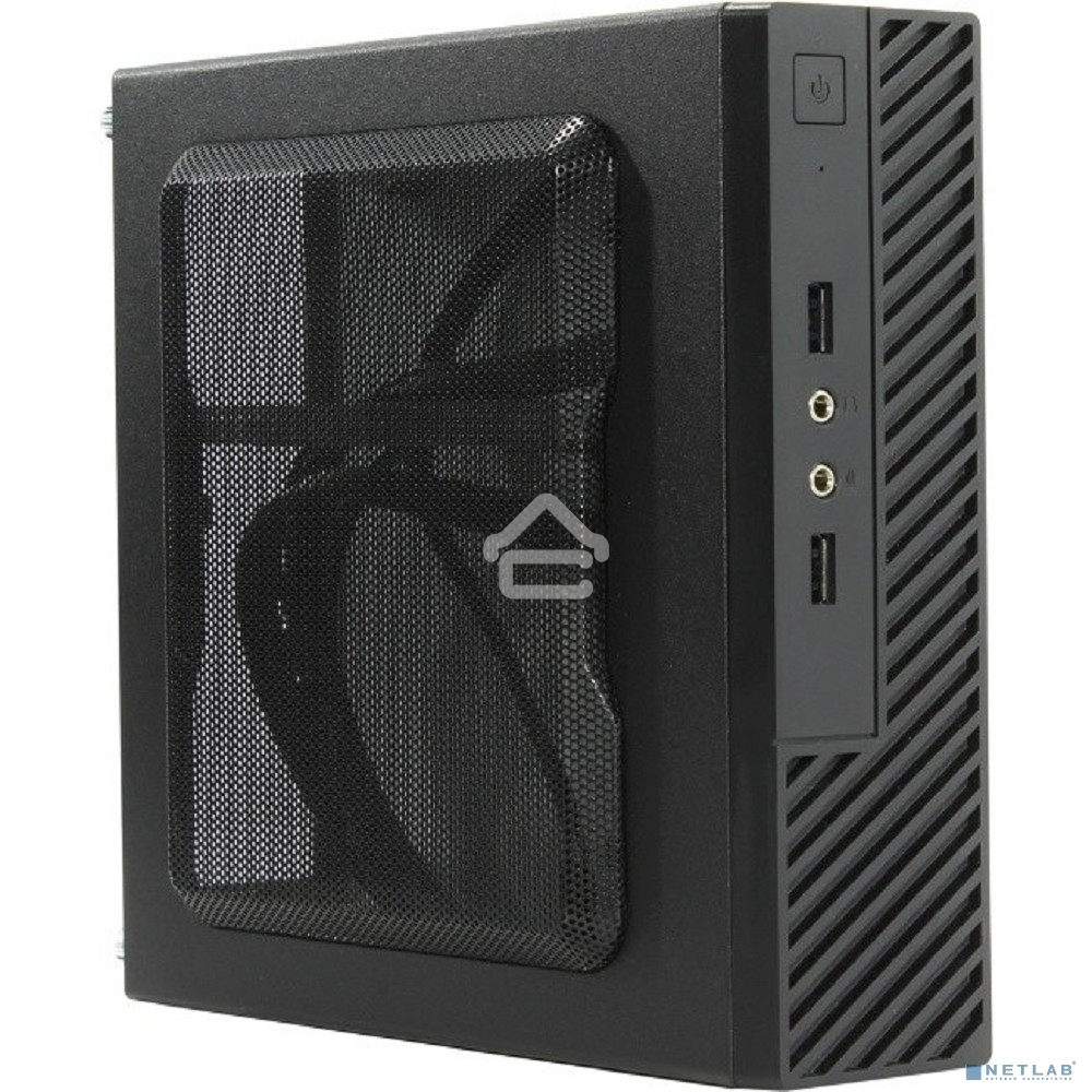 Компьютерный корпус Slim Case Powerman ME100S-BK front fan 4cm, 120W adapter, Mini ITX, VESA