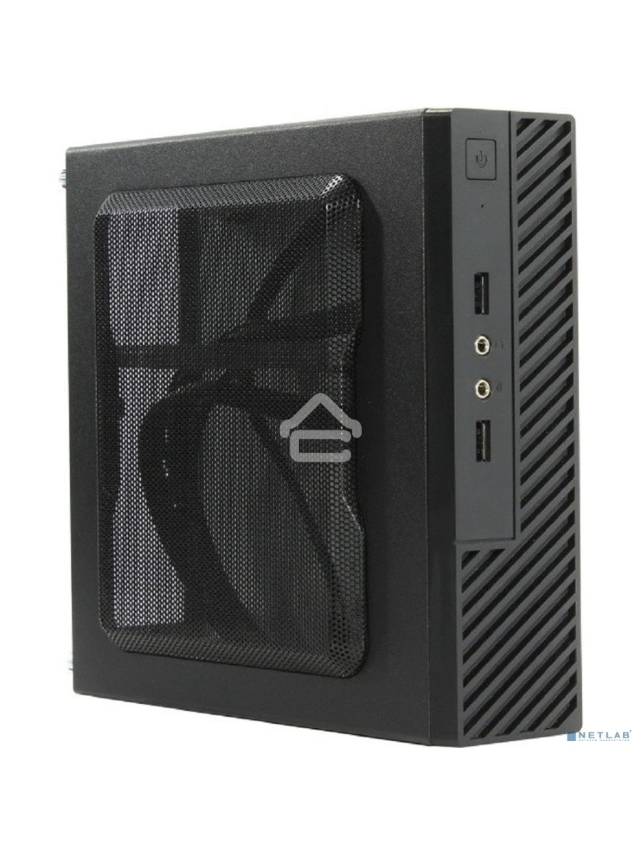 Компьютерный корпус Slim Case Powerman ME100S-BK front fan 4cm, 120W adapter, Mini ITX, VESA