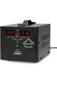Стабилизатор напряжения Powerman AVS 1000D Black (220В±8% 1000ВА,8А,КПД 98%, циф. индикация вх./вых.)