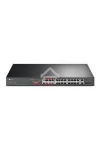 Коммутатор 24-port 10/100Mbps Unmanaged PoE+ Switch with 2 combo RJ-45/SFP uplink ports, metal case, rack mount, 24 802.3af/at compliant PoE+ ports, 2 gigabit combo RJ-45/SFP uplink ports, DIP switches for Extend mode, Isolation mode and Priority mode, up