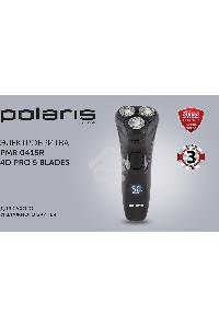 Бритва роторная Polaris WaterFlex PMR 0415R реж.эл.:3 питан.:элек.сеть/аккум. черный