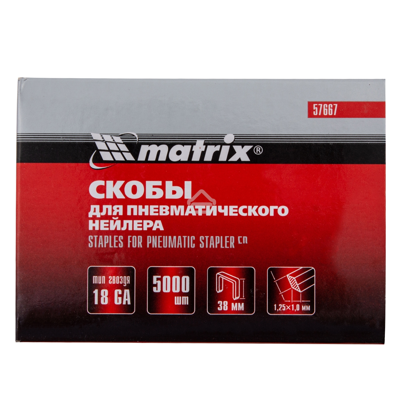 Скобы для степлера Matrix скобы 18ga для пневматического степлера 1.25х1.0мм длина 38мм
