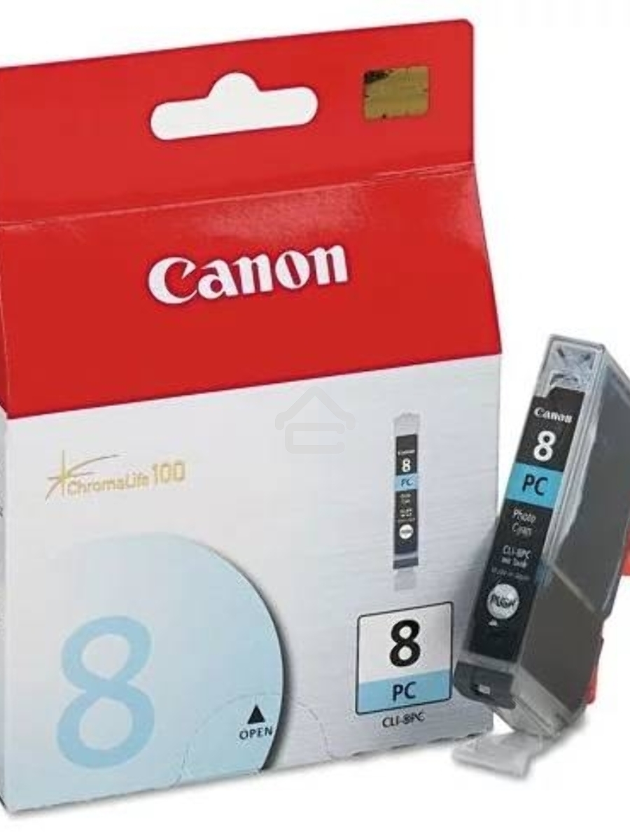 Картридж струйный Canon CLI-8PC фото-голубой, 490 стр, для iP6600D, iP6700D, MP970, Pixma Pro9000, Pixma Pro9000 Mark II