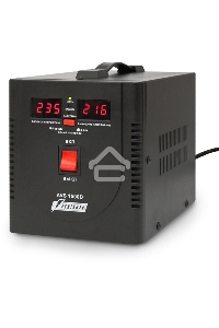 Стабилизатор напряжения Powerman AVS 1500D Black (220В±8% 1500ВА,12А,КПД 98%,циф. индикация вх./вых.)