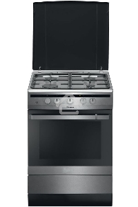 Плита газовая Hansa FCGX62020 серебристый, конфорок 4 шт, духовка 56 л, 60 см x 85 см x 60 см