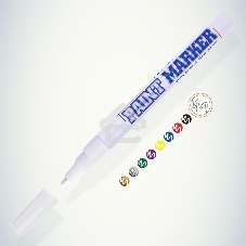 Маркер-краска Slim 2мм нитро-основа белый MunHwa Б0048234