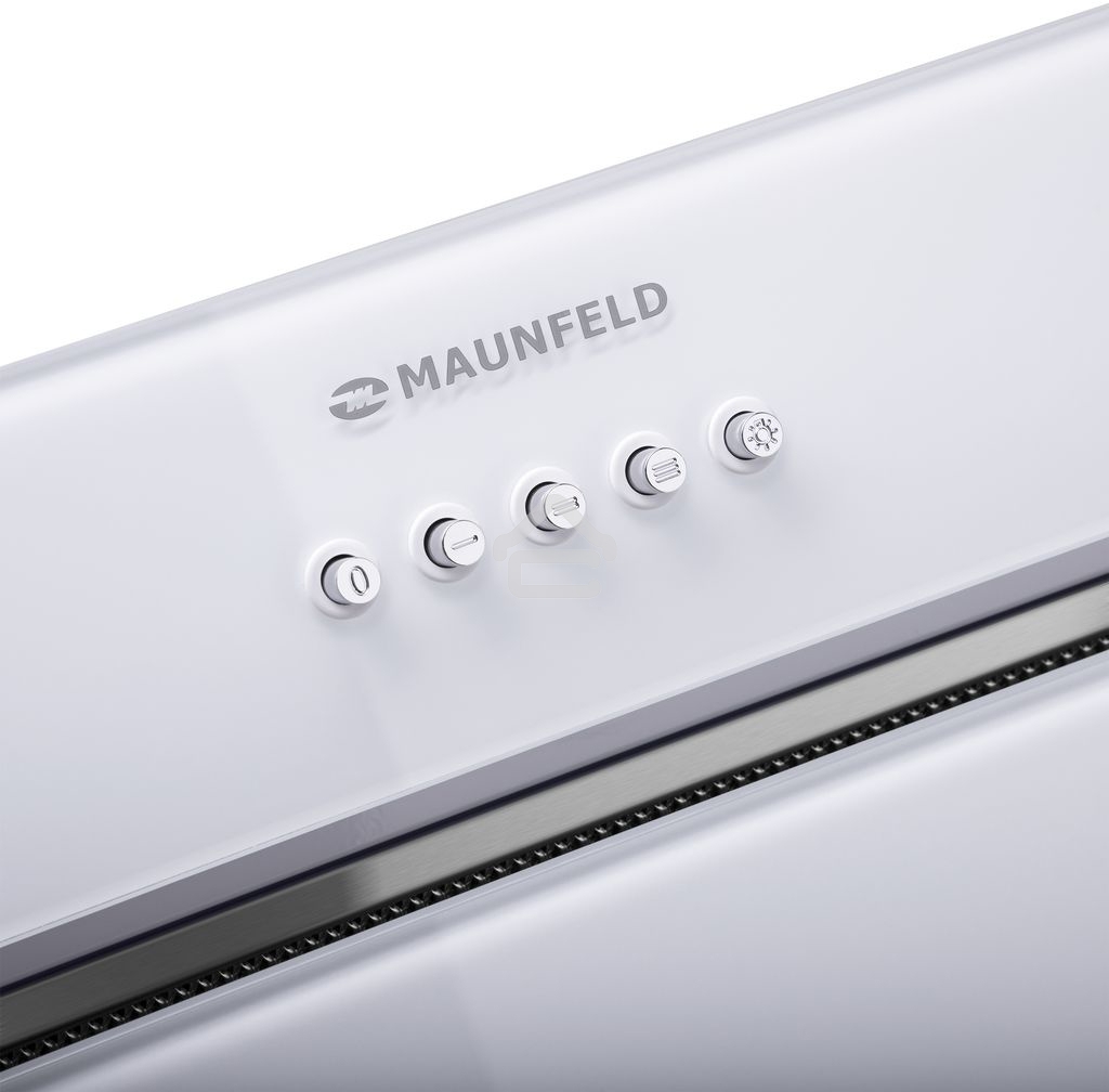 Вытяжка встраиваемая Maunfeld TRAPEZE 601GG белый, 60 см, 1150 куб. м/ч, 54 дБ