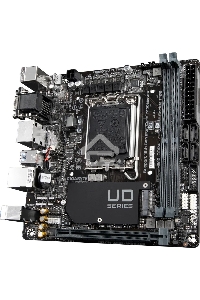 Материнская плата Gigabyte H610I DDR4, LGA 1700, Intel H610, 2xDDR4, 4xSATA, 1xM.2, 1xPCIe 4.0 x16, 1xHDMI, 1xVGA, 2xDP, 1x 1Gb LAN, 2xUSB-A 3.2 Gen 1, 4xUSB-A 2.0, 3x 3.5 мм, 7.1, Mini-ITX