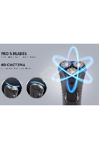 Бритва роторная Polaris WaterFlex PMR 0415R реж.эл.:3 питан.:элек.сеть/аккум. черный