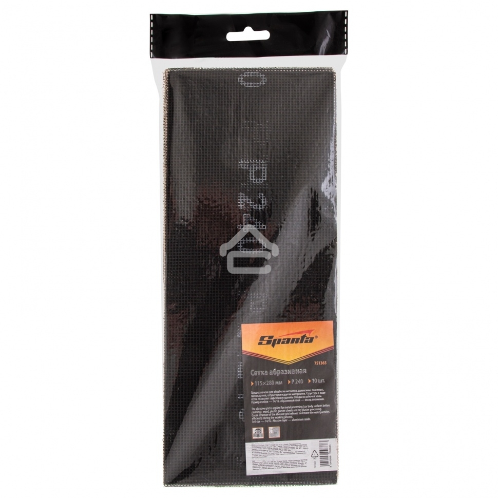 Сетка абразивная Sparta P 240, 115 х 280 мм, 10 шт.