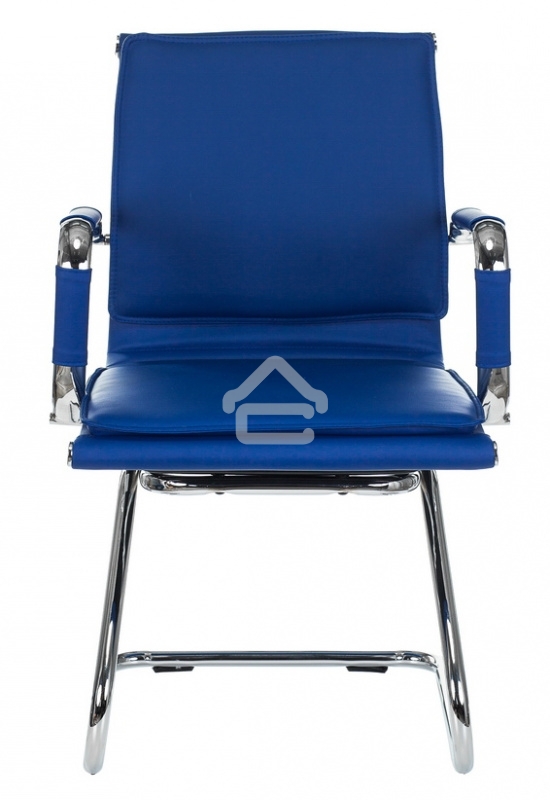 Кресло компьютерное Бюрократ CH-993-Low-V/blue синий, низкая спинка, искусственная кожа