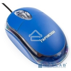 Мышь проводная Гарнизон GM-100B синий, 1000 dpi, USB, кнопки - 3
