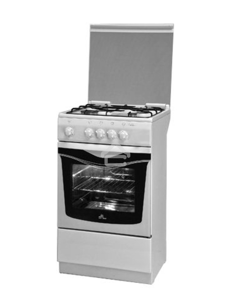 Плита газовая De Luxe 5040.37Г (КР) белый, конфорок 4 шт, духовка 43 л, 50 см x 85 см x 50 см