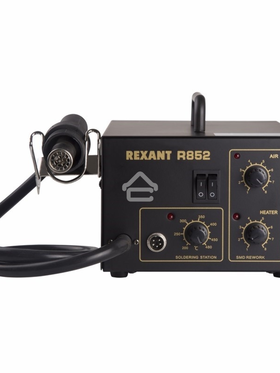 Паяльная станция Rexant, 2 в 1: паяльник+термофен, 150-480 °С