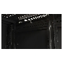 Шкаф напольный Hyperline TTB-2266-AS-RAL9004 19-дюймовый, 22U, 1166x 600х 600 мм (ВхШхГ), передняя стеклянная дверь со стальными перфорированными боковинами, задняя дверь сплошная, ручка с замком