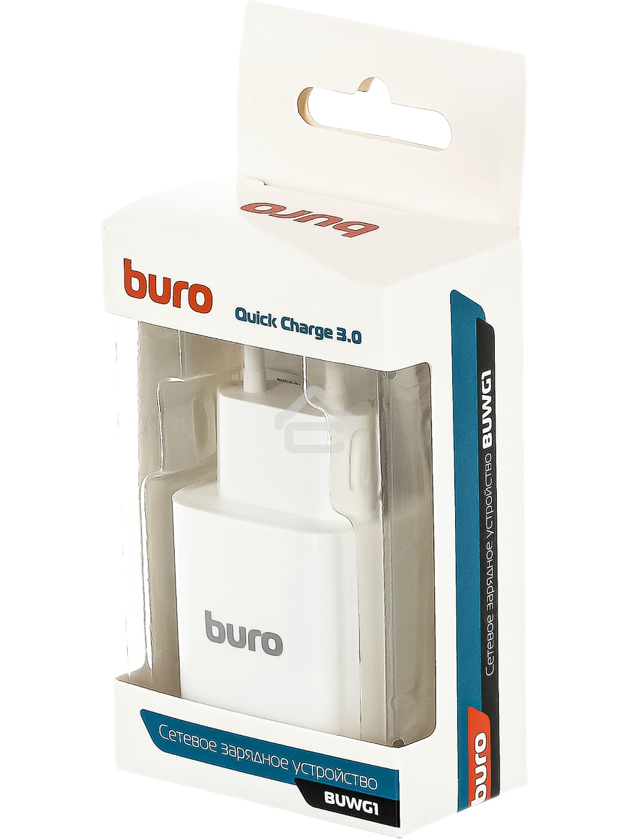 Сетевое зарядное устройство Buro BUWG1 3A QC белый