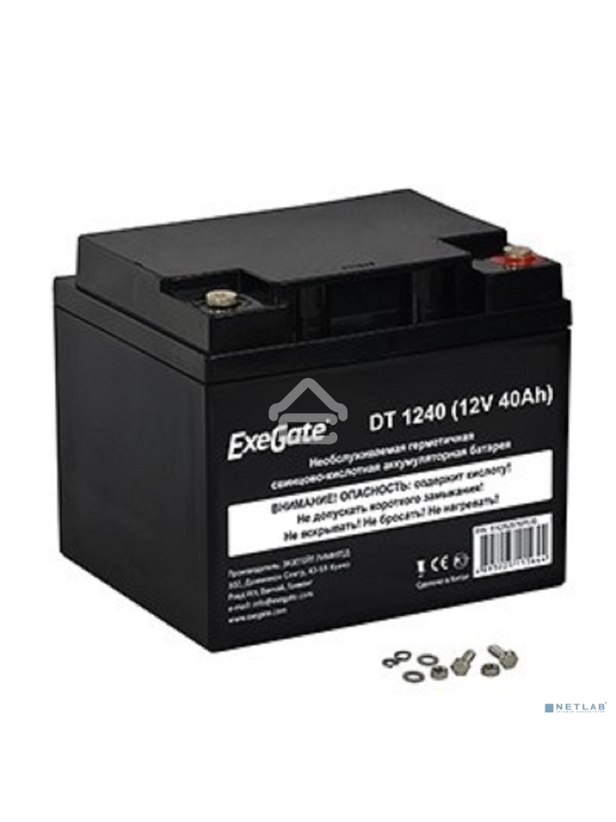 Батарея ExeGate DT 1240 (12V 40Ah), клеммы под болт М6