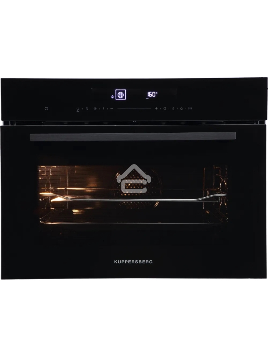 Встраиваемый духовой шкаф Kuppersberg KHT 616 Black компактный, ШхВхГ: 59.5х45.4х56.5 см, 50 л, А+, гидролизная очистка, черный цвет