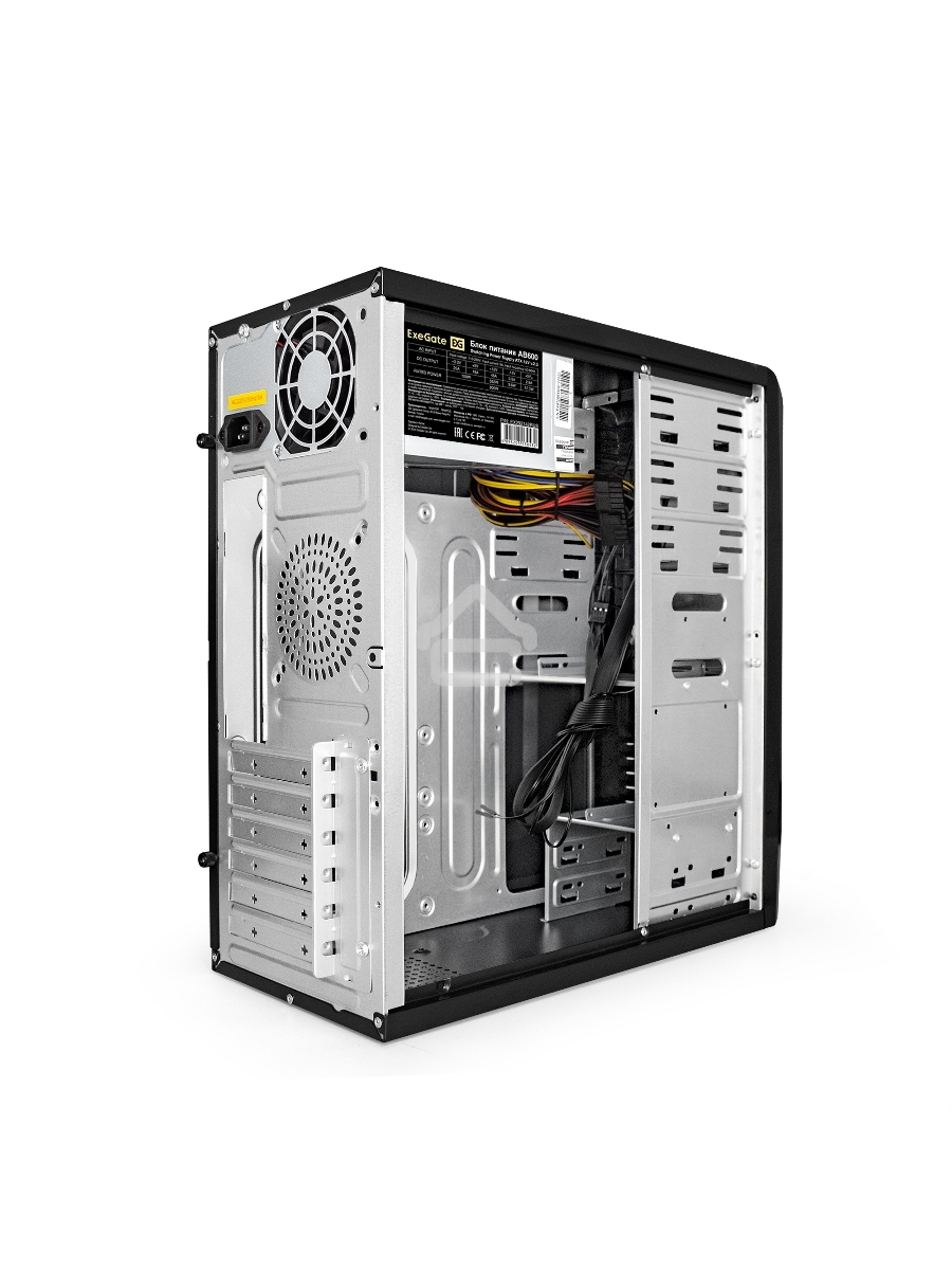 Компьютерный корпус Miditower ExeGate CP-606U-AB600 (ATX, AB600 с вент. 8см, 1*USB+1*USB3.0, аудио)