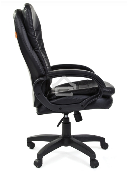 Кресло компьютерное Chairman 795 LT черный, экокожа, пластик, газпатрон 3 кл, ролики, механизм качания