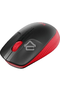 Мышь беспроводная Logitech M190 черный/красный, 1000 dpi, радиоканал, USB, кнопки - 3