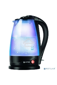 Чайник Vitek VT-1180, 1.7л, 2200Вт черный
