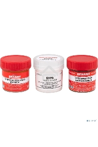 Набор для пайки REXANT К3, твердый флюс (канифоль, флюс БУРА, паяльный жир)