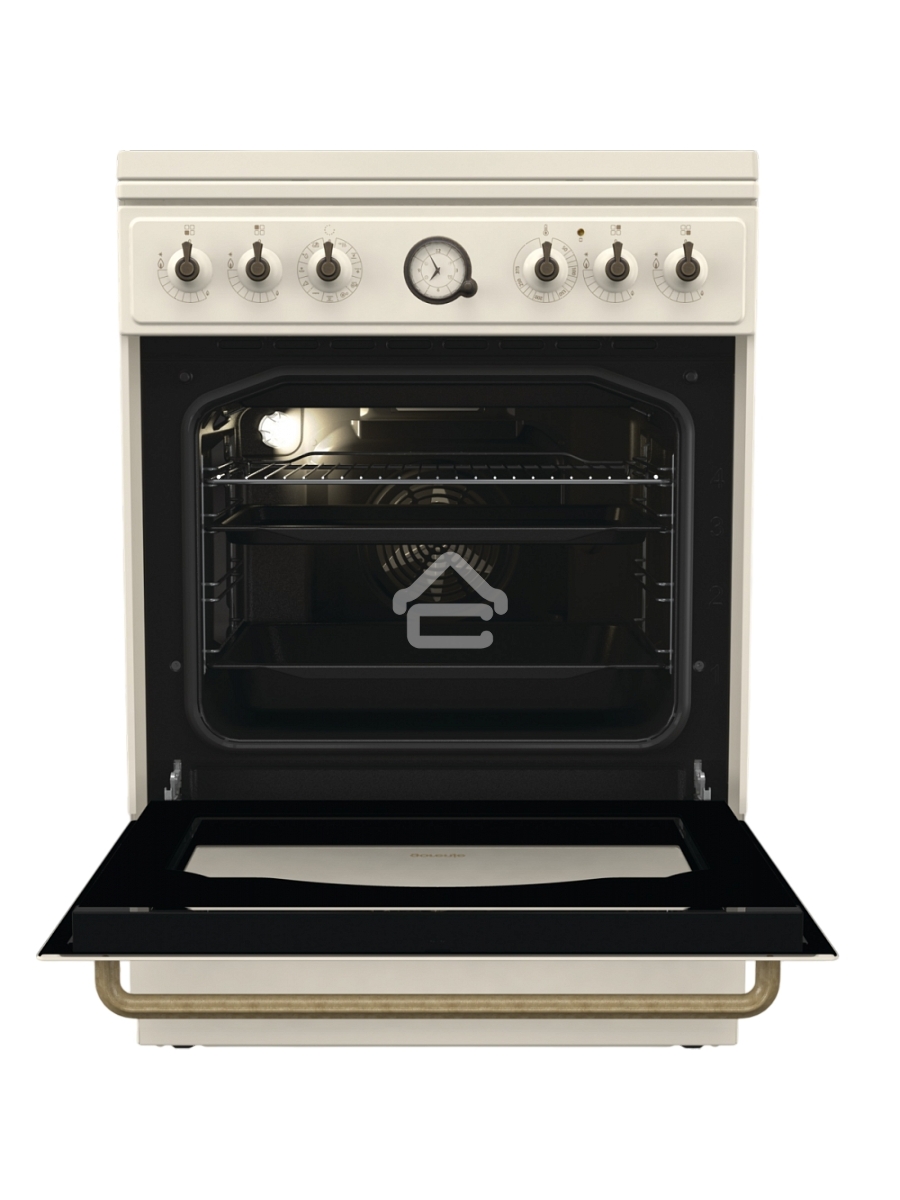 Плита комбинированная Gorenje GKS6C71CLI бежевый, конфорок 4 газовых, духовка 71 л, 60 см x 85 см x 60 см