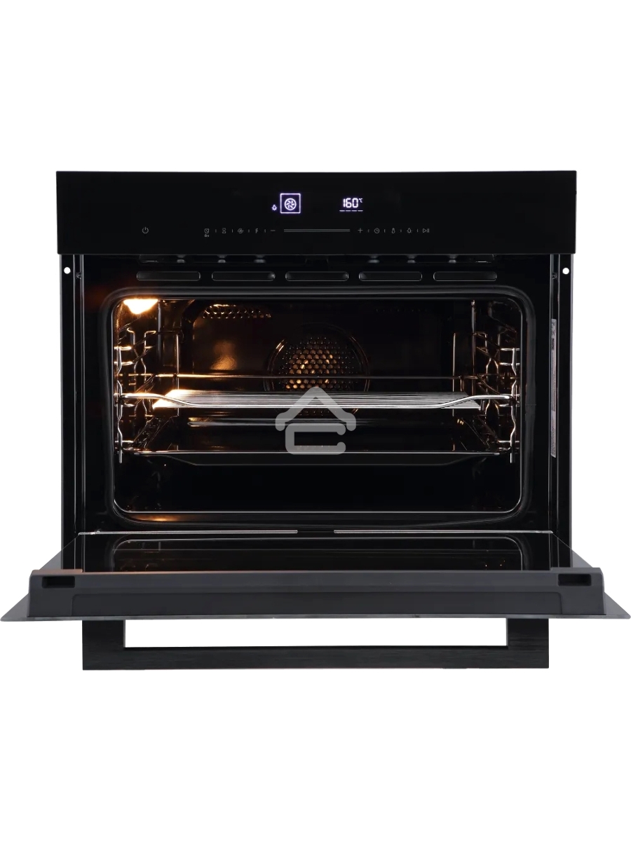 Встраиваемый духовой шкаф Kuppersberg KHT 616 Black компактный, ШхВхГ: 59.5х45.4х56.5 см, 50 л, А+, гидролизная очистка, черный цвет