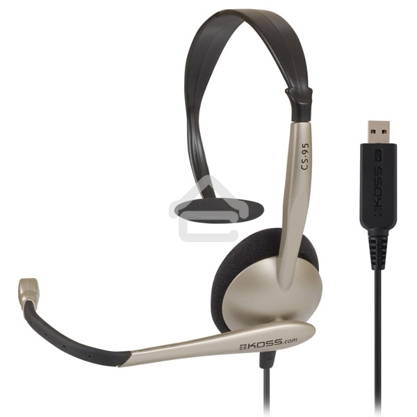 Гарнитура KOSS CS-95 USB для ПК, 32 Ом, 91 dB, чёрн/серебр