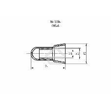 Концевая изолированная заглушка Rexant КИЗ-6, ø 4,8 мм (3,0-8,0 мм²)