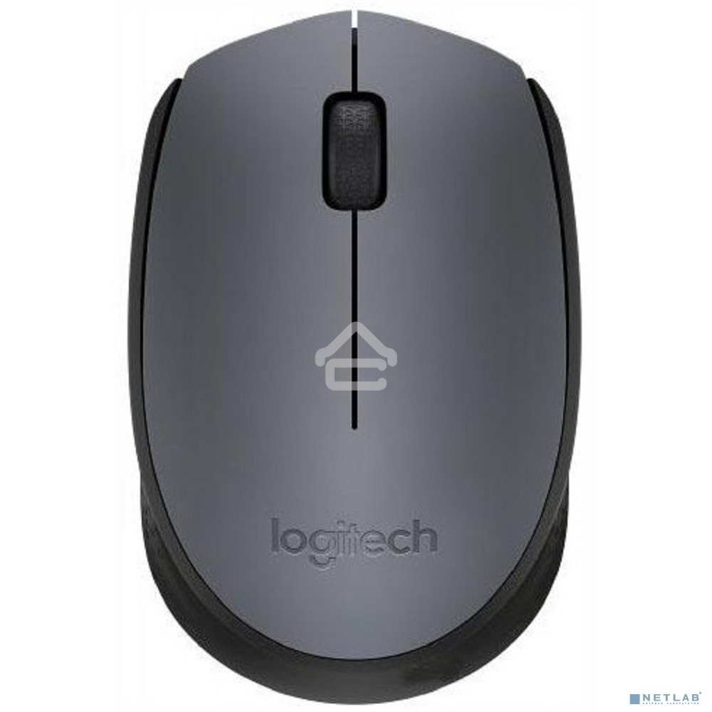 Мышь беспроводная Logitech M170 черный/темно-серый, 1000 dpi, радиоканал, USB, кнопки - 3