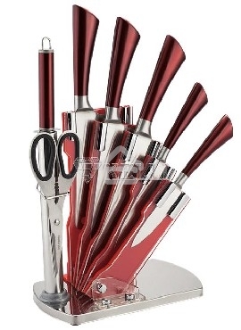 Набор ножей KELLI KL-2084 8пр.(8 ПРЕДМЕТОВ: 1.Топорик кухонный 7