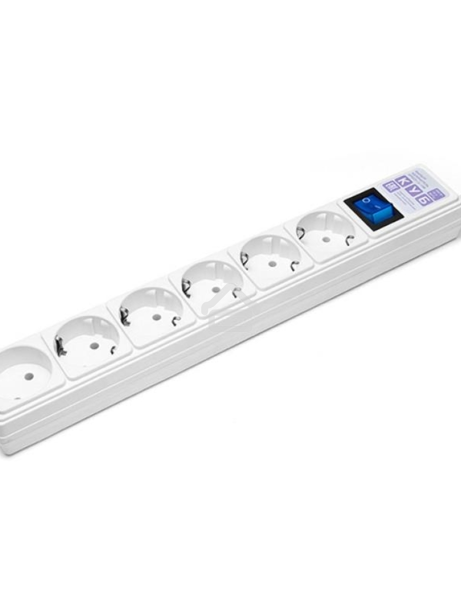 Сетевой фильтр Power Cube 1,9 м 6 розеток (белый) 16B/3,5кВт