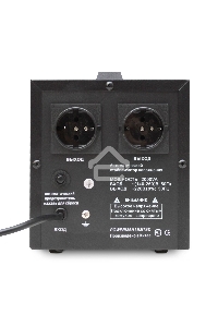 Стабилизатор напряжения Powerman AVS-D Voltage Regulator 2000VA, Digital Indication, 2x Schuko Outlets, 1m Power Cord, 230V, 1 year warranty, Black 