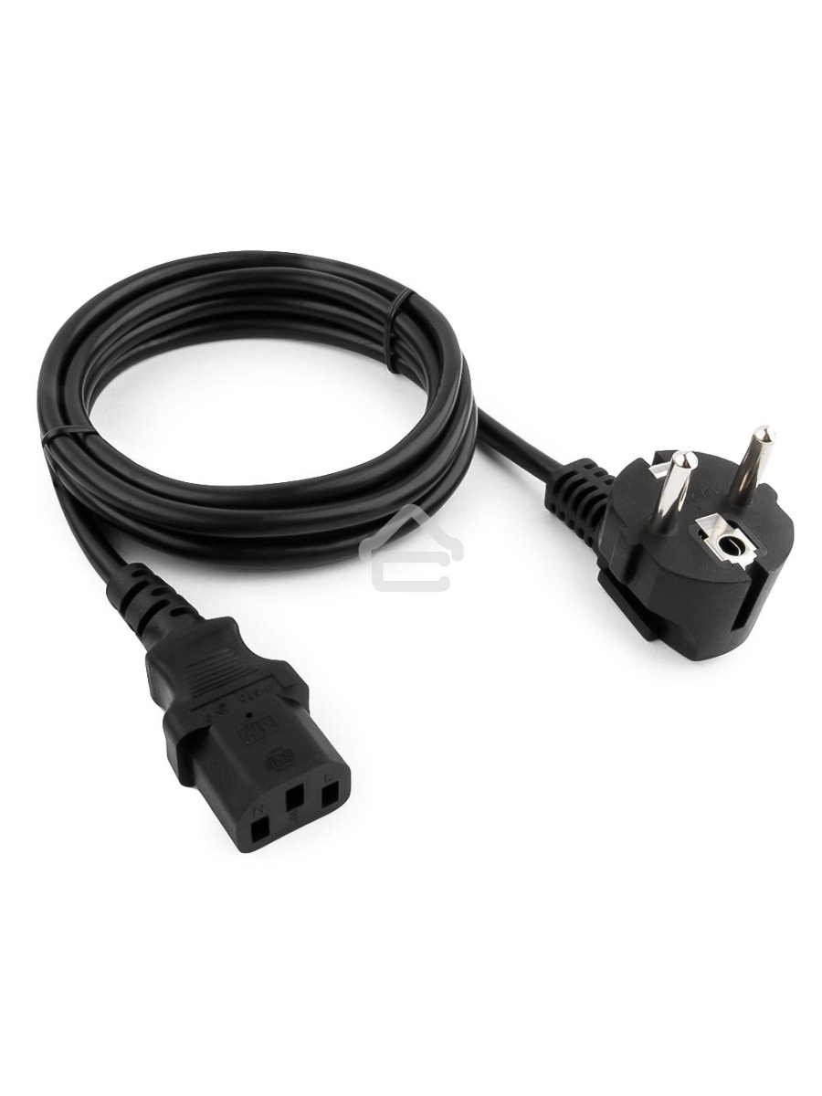 Кабель питания Cord Power Gembird/Cablexpert PC-186 / 1.8м, Schuko- C13, 6А, черный, с зазем.
