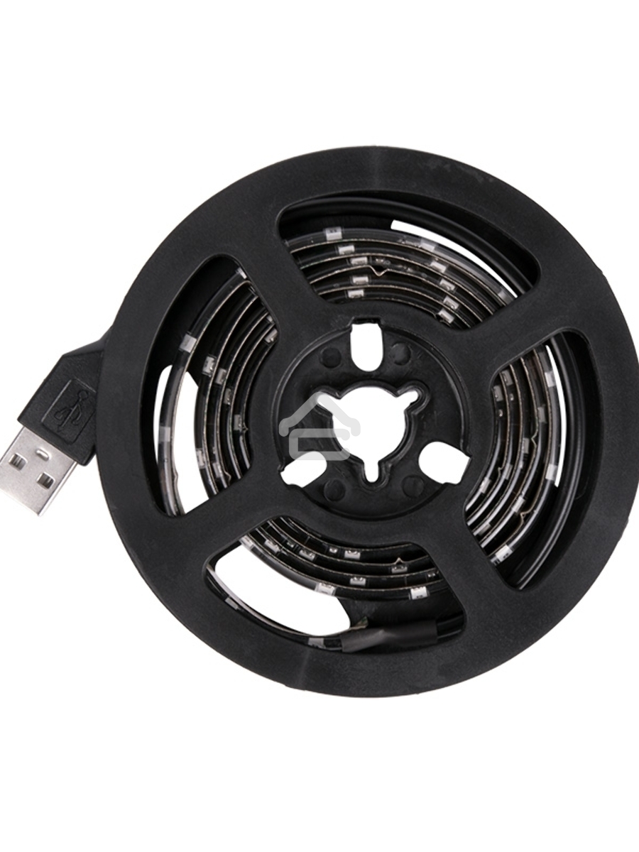 Лента LED с USB коннектором 5 В, 8 мм, IP65, SMD 2835, 60 LED/m, цвет свечения красный
