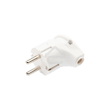 Вилка Евро Rexant угловая с з/к 16А белая