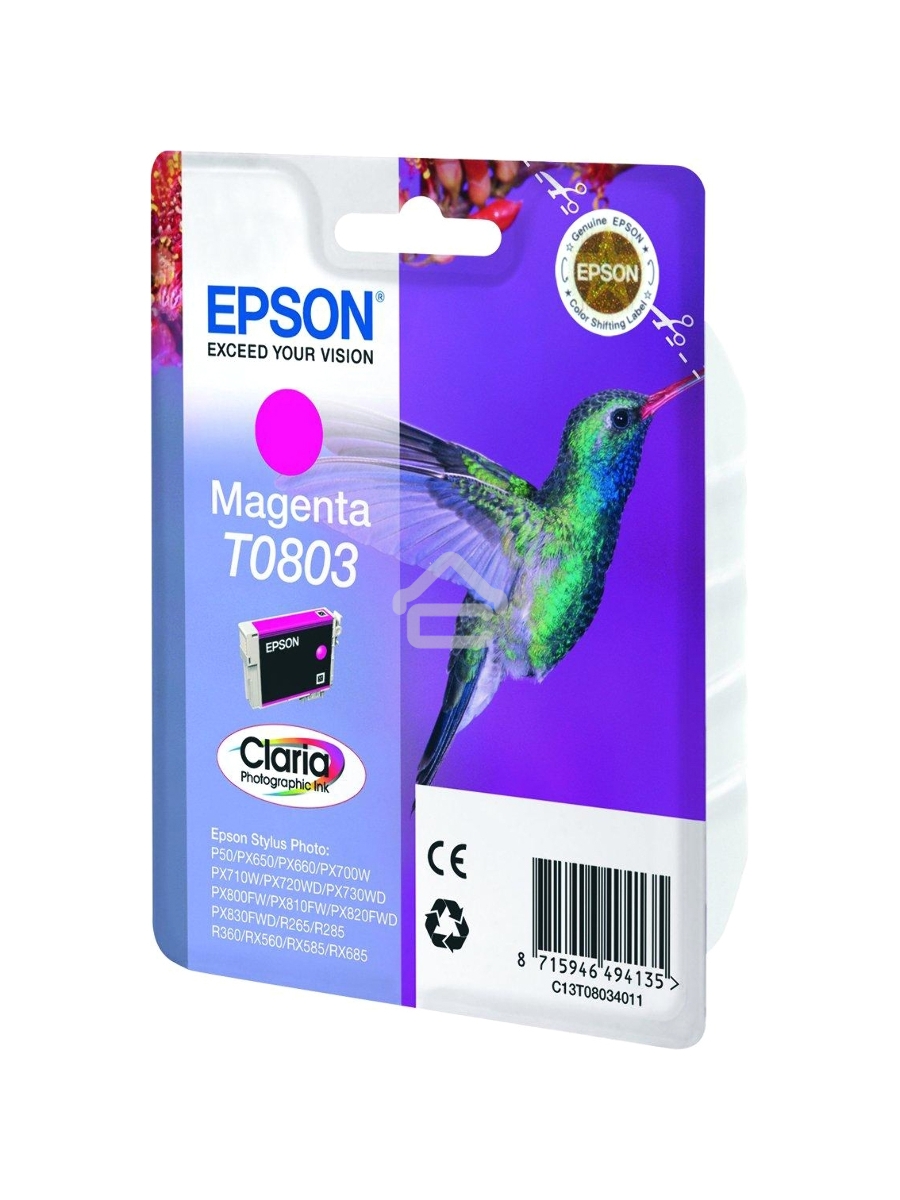 Картридж струйный Epson C13T08034011 пурпурный (330 стр.) для Epson St Ph P50/PX660/PX720WD