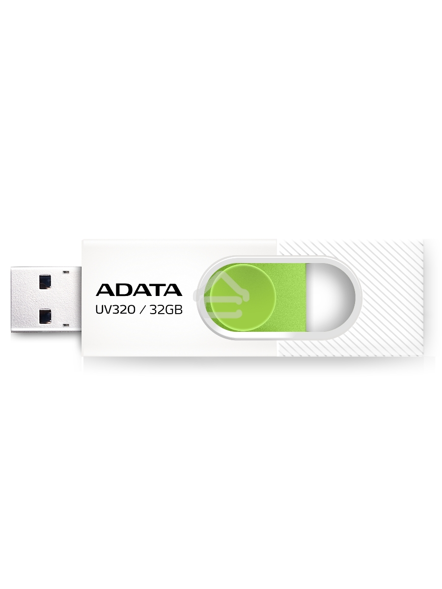Флеш диск 32GB A-DATA UV320, USB 3.2, белый/зеленый