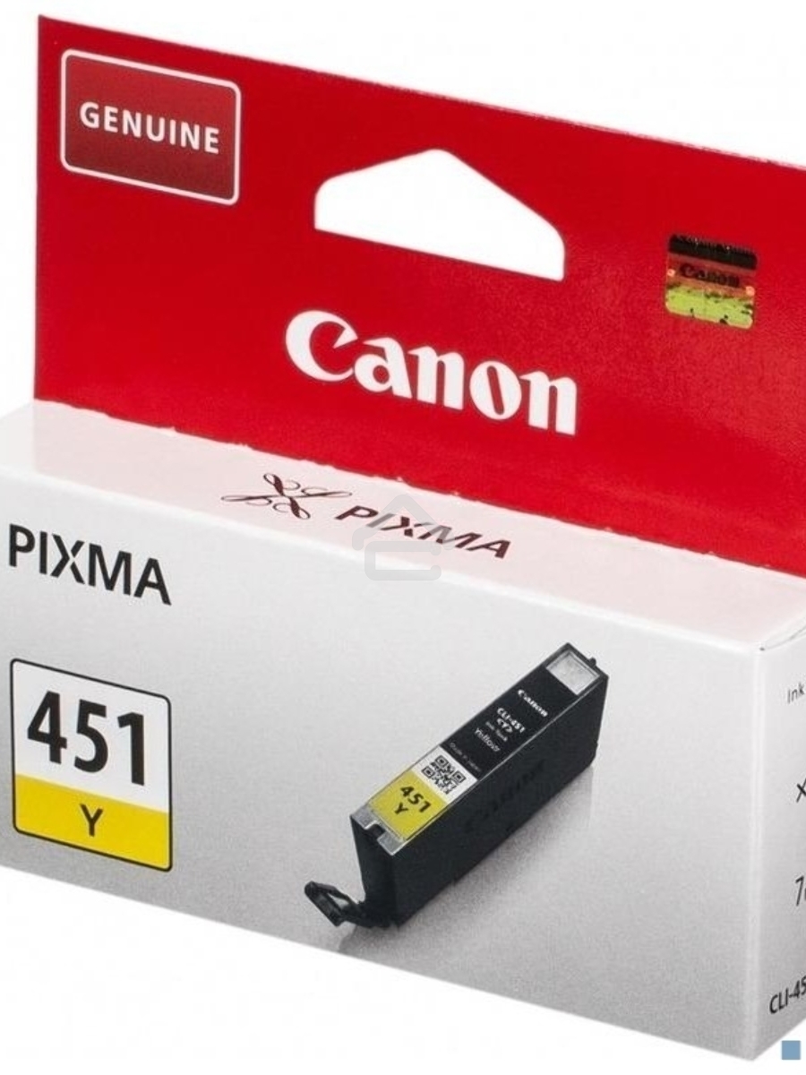Картридж струйный CLI-451Y (6526B001) для Canon PIXMA iP7240/MG6340/MG5440, Желтый(Yellow), 344стр.