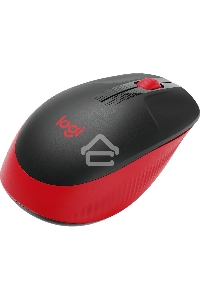 Мышь беспроводная Logitech M190 черный/красный, 1000 dpi, радиоканал, USB, кнопки - 3