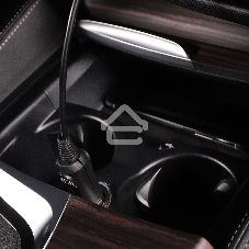 Автозарядка с индикатором Rexant (разъем 1.4х3.4) (АЗУ) шнур спираль 1.5 м