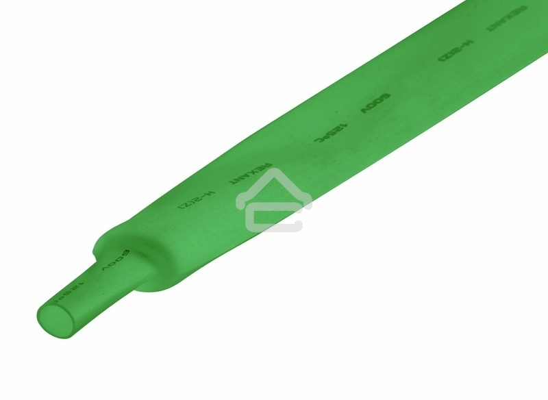 Термоусаживаемая трубка Rexant 22,0/11,0 мм, зеленая, упаковка 10 шт. по 1 м