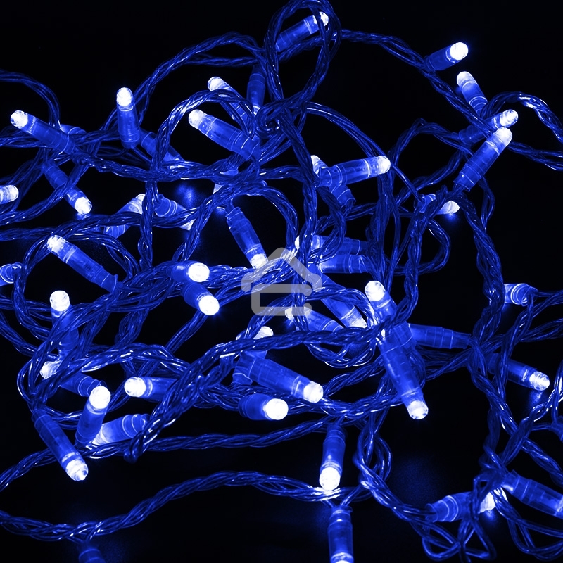 Гирлянда Neon-night Нить 10м, с эффектом мерцания, прозрачный ПВХ, 24В, синий