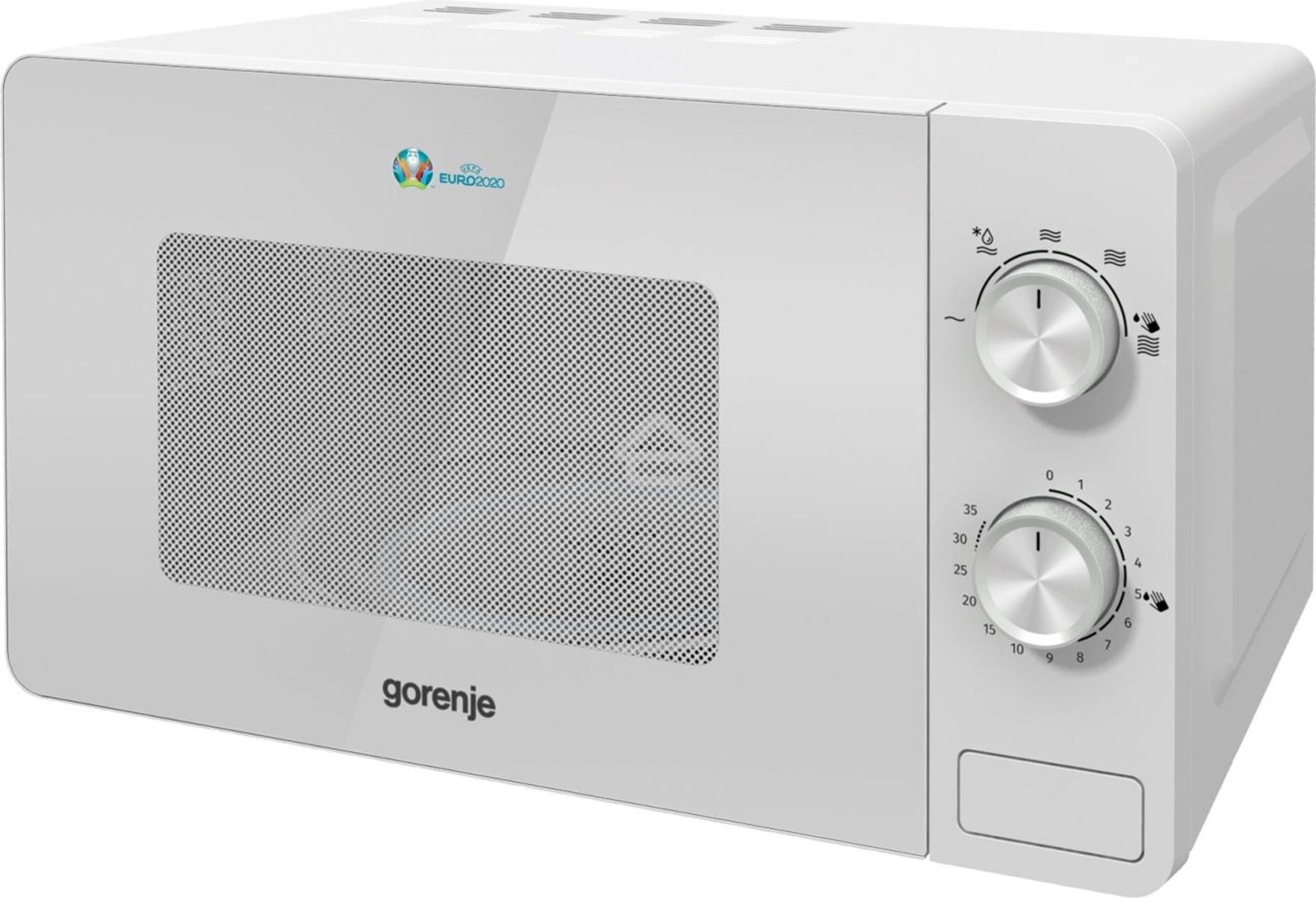 Микроволновая печь Gorenje MO20E1W2 белый, 20 л, 800 Вт, переключатели - поворотный механизм