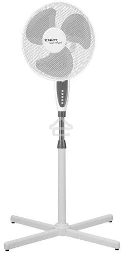 Вентилятор напольный Scarlett SC-SF111B24 45Вт скоростей:3 серый/белый