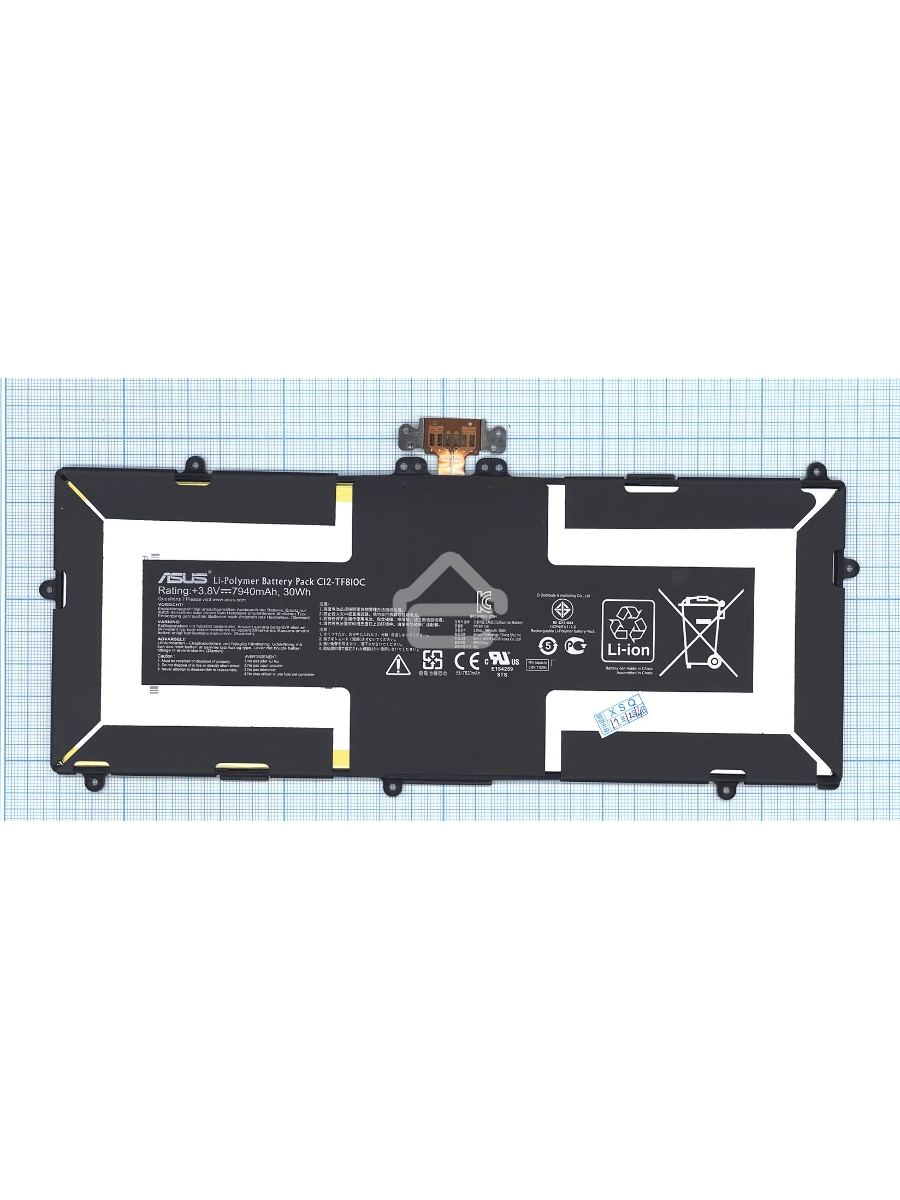 Аккумуляторная батарея C12-TF810C для Asus VivoTab TF810C 3,8V 30Wh
