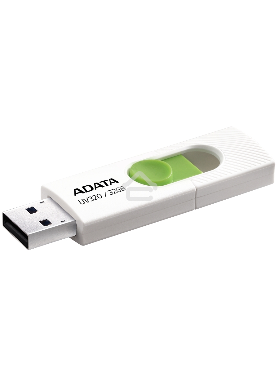 Флеш диск 32GB A-DATA UV320, USB 3.2, белый/зеленый