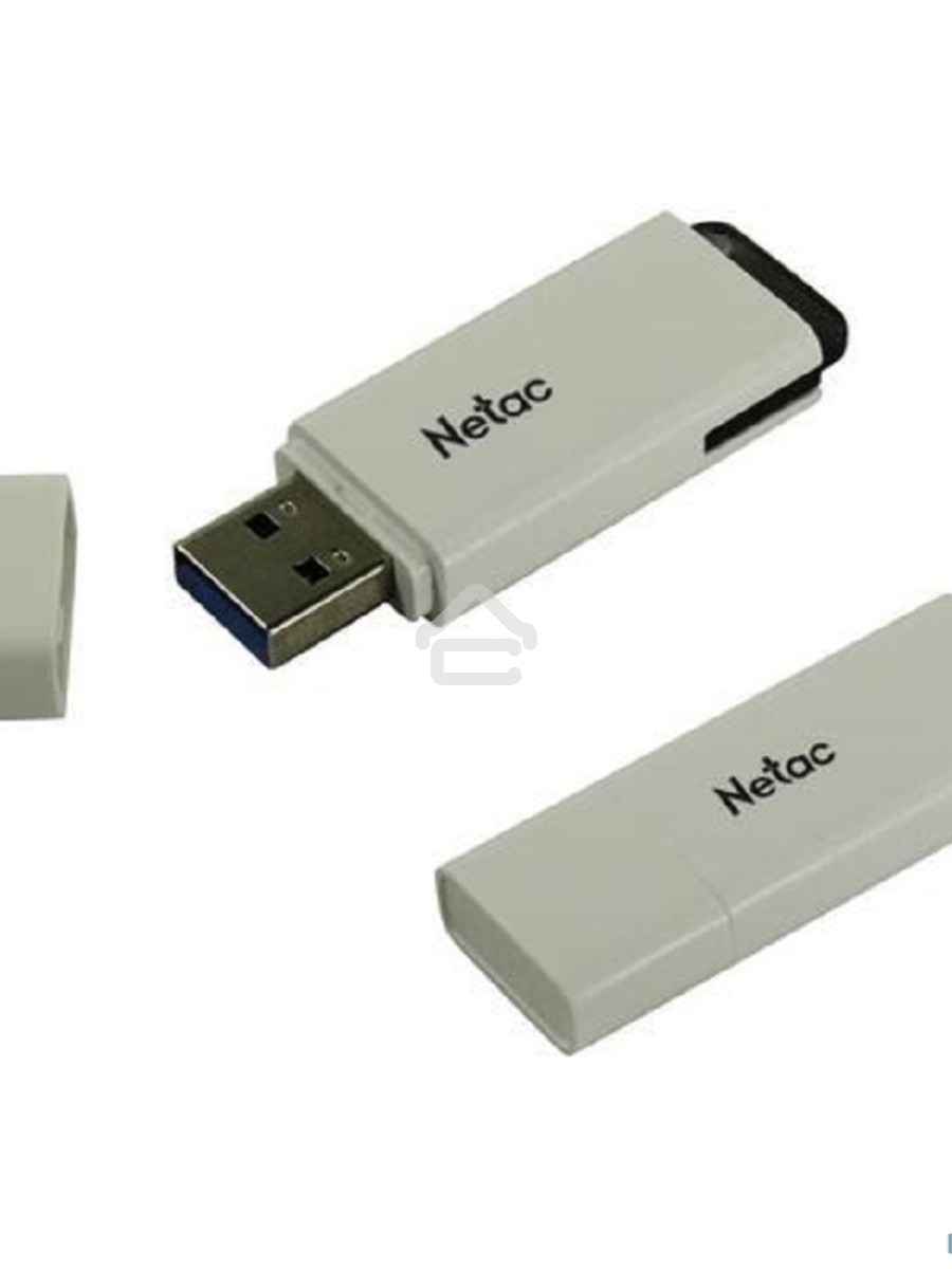 Флеш диск Netac U185 32Gb <NT03U185N-032G-30WH>, USB3.0, с колпачком, пластиковая белая